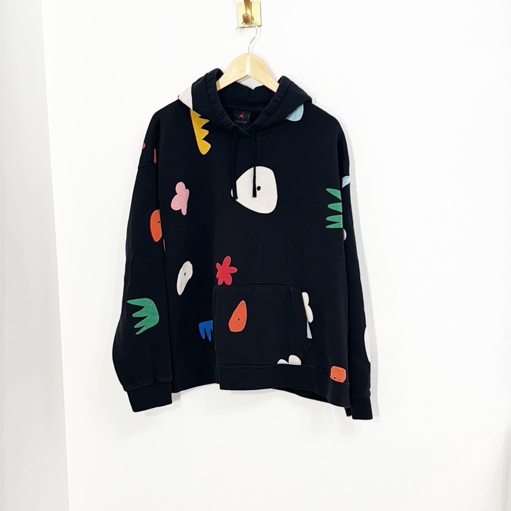 JORDAN Artist Series Black Hoodie Brooklyn Fleece Size 1X Womens - Picture 3 of 6
